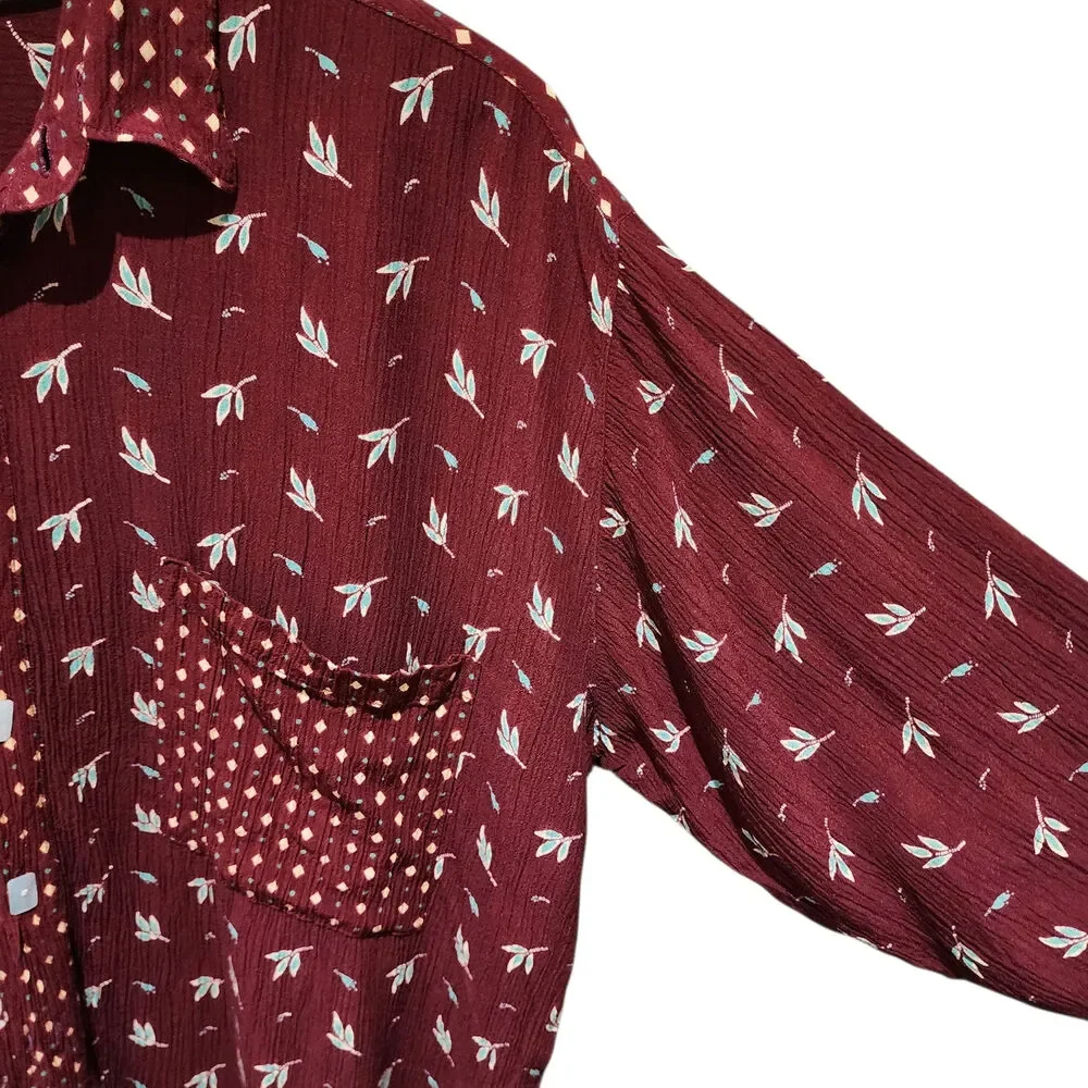 Vintage Blouse 1990s Button Down - Picture 3 of 6